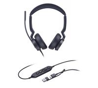 Yealink UH46 Dual Teams Headset USB-C/A Cablato 20-20000 Hz Nero Ufficio/Call