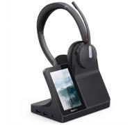 Yealink WH64 Duo Workstation cuffie DECT Bluetooth Cuffia wireless professionale con base all-in-one, doppia connettività DECT e Bluetooth e display