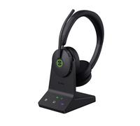 Yealink WH68 ANC DECT - Cuffie wireless con microfono, microfono AI con cancellazione del rumore 4x, portata 184,7 m, tempo di conversazione 32 ore, cuffie Bluetooth UC per lavoro, scrivania e