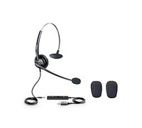 Yealink YHS33-YHS33USB-B - Auricolare USB e jack da 3,5 mm, per VoIP, PC, cancellazione del rumore, compatibile con Windows e Mac, 2 pezzi