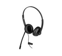 Yealink YHS34 DUAL - Cuffie a banda larga con cuscinetti in pelle per telefoni IP