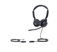 Yealink YHS36 E2 Dual Cuffie cablate con QD a RJ9, microfono Cancelling, audio HD Wideband, archetto ergonomico, auricolari in pelle, compatibile con telefoni desc IP