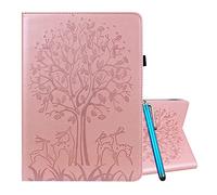 YEALLY Custodia per Lenovo Tab K10 Custodia per Tablet Cover in Pelle Portafogli con Slot per Penna & Schede Stand e Cinturino Guscio Morbido Silicone, Oro Rosa