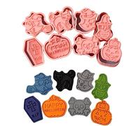 Yealoo Formine per Biscotti di Halloween 8 Pezzi Plastica Formine Halloween per Biscotti Decorazioni Dolci