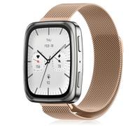 YealRed 20 mm Cinturino in Metallo Compatibile con Amazfit Active 2 Square/Active 2 /GTR Mini/GTS 4, Cinturino di Ricambio Magnetico Traspirante per Amazfit T-Rex 3 Pro 44mm/Bip 3 Pro (Oro rosa)