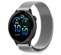 YealRed 20 mm Cinturino in Metallo Compatibile con Garmin Forerunner 570 42mm/Vívoactive 6/5, Cinturino di Ricambio Magnetico Traspirante per Garmin Forerunner 165/165 Music (D'argento)