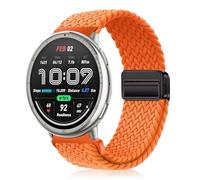 YealRed 20mm Cinturino Compatibile con Amazfit Active 2 Square/Active 2 /Active/GTR Mini/GTS 4 Mini, Cinturino Sportivo Magnetico in Nylon per Amazfit T-Rex 3 Pro 44mm/Bip 3 Pro (Arancione)