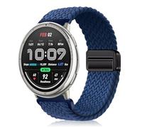 YealRed 20mm Cinturino Compatibile con Amazfit Active 2 Square/Active 2 /Active/GTR Mini/GTS 4 Mini, Cinturino Sportivo Magnetico in Nylon per Amazfit T-Rex 3 Pro 44mm/Bip 3 Pro (Blu)