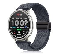 YealRed 20mm Cinturino Compatibile con Amazfit Active 3 Premium/Active2 Square/Active2 /Active, Cinturino Sportivo Magnetico in Nylon per Amazfit GTR Mini/GTS 4 Mini/Bip 3 Pro (Grigio)