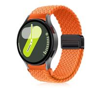 YealRed 20mm Cinturino per Samsung Galaxy Watch Fe/ 7/6/ 5/4, Bracciale in Nylon Chiusura Magnetica Compatibile con Samsung Galaxy Watch 6 Classic/ 5 Pro 45mm/ 4 Classic (Arancione)