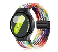 YealRed 20mm Cinturino per Samsung Galaxy Watch Fe/ 7/6/ 5/4, Bracciale in Nylon Chiusura Magnetica Compatibile con Samsung Galaxy Watch 6 Classic/ 5 Pro 45mm/ 4 Classic (Arcobaleno)