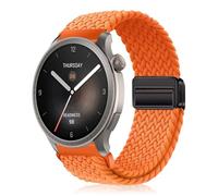 YealRed 22mm Cinturino Compatibile con Amazfit Balance 2 /Balance/Bip 6/5 /Pop 3S, Cinturino Sportivo Magnetico in Nylon per Amazfit T-Rex 3 Pro 48mm/GTR 4 /GTR 3 Pro/GTR 3 /GTR 2e (Arancione)