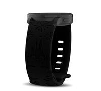 YealRed Cinturino Compatibile con Garmin Forerunner 570 42mm/Vívoactive 6/5 / 3/3 Music, 20mm Bracciale Animato Incisi in Silicone per Garmin Forerunner 165/165 Music (Nero)