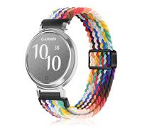 YealRed Cinturino Compatibile con Garmin Lily 2 Active/ 2 Classic, Cinturini Uomini Donne Sport Traspirante, Bracciale in Elastica Nylon Chiusura Magnetica per Garmin Lily 2/2 Sport (Arcobaleno)