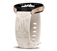 YealRed Cinturino Compatibile con Samsung Galaxy Watch FE /7/6 /5/4 40mm 44mm, 20mm Bracciale Cartone Animato Incisi in Silicone per Galaxy Watch 6 Classic /5 Pro 45mm /4 Classic (Starlight)