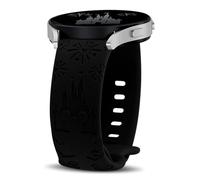 YealRed Cinturino Compatibile con Samsung Galaxy Watch FE /7/6 /5/4 40mm 44mm, 20mm Bracciale Cartone Animato Incisi in Silicone per Galaxy Watch 6 Classic /5 Pro 45mm /4 Classic (Nero)