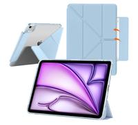 YealRed Custodia per iPad Air 13 Pollici M3/M2 (2025/2024), Pannello Posteriore Trasparente, Supporto Sottile, Protettiva Antiurto per iPad Pro 12,9 Pollici 6ª/5ª/4ª/3ª Generazione (Azzurro)