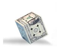 Yealvin Cubo con banconota da un dollaro Speed Cube 3x3 design valuta statunitense cubo puzzle giocattolo liscio rotante rompicapo cubo (cubo da un dollaro)