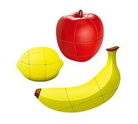 Yealvin Speed Cube, 3D Fruit Cube Set di Banana Limone e Mela Magic Cube Bundle Bambini Giocattoli Educativi Puzzle Cube Rompicapo Confezione da 3