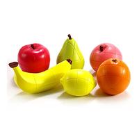 Yealvin Speed Cube, Set di cubi di frutta 3D di pesca, limone, arancia, banana, mela e pera, cubo magico per bambini, giocattoli educativi per bambini, rompicapo, rompicapo, confezione da 6
