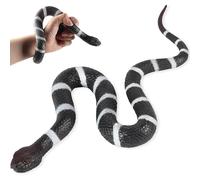 YEAMLTE Serpente Finto, Serpente in Gomma Morbida, Serpenti Finti Realistici, Gomma Serpente Giocattolo, per Spaventare Gli Uccelli Oggetti di Scena da Giardino, Festa di Halloween (C)