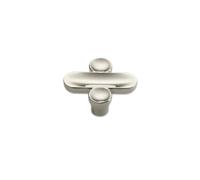 Yeandshi 10 pomelli a forma di segno divisionale, in titanio argento, per cassetti, 40 mm, pomelli per porte di mobili e armadietti.