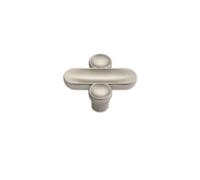 Yeandshi 5 pomelli a forma di segno divisionale, in argento spazzolato, per cassetti e porte, 40 mm, per armadi e mobili.