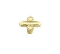 Yeandshi 5 pomelli a forma di segno divisionale per armadietti, cassetti dorati da 40 mm, pomelli per porte e mobili.