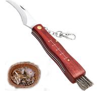 YEAPEAK Coltello Funghi Con Spazzola | Coltello Per Funghi Con Righello, Inox, Bilancia, Anello Portachiavi, 21cm