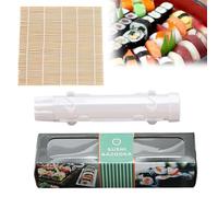 YEAPEAK Kit Sushi Set Rullo Per Il Sushi Sushi Maker Set Per Sushi Fai Da Te, Sushi Roller Maker Sushimaker e Tappetino In Bamb? Per Principianti - Kit Per Sushi Fai Da Te Completo, Bianco