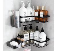 YEAPUPE PRO Set Mensole da Bagno 5 Pezzi Ripiani Doccia Senza Forature con 2