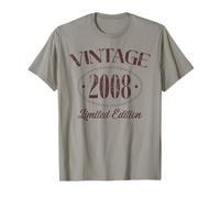 Year Of Birth Birthday Limited Edition Vintage 2008 Maglietta