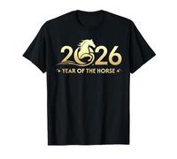 Year of The Horse 2026 Logo V5 Cool Fun Happy Lunar New Year Maglietta