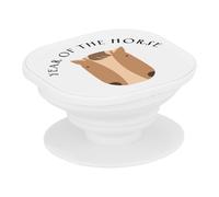 Year of The Horse Chinese Astrology Sign Zodiac Animal Horoscope Drawing - Maniglia Grip di supporto e supporto video per smartphone, compatibile con tutti i modelli stampati in