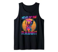 Year of The Rabbit Retro Vintage 80s Funny Bunny Lover Canotta