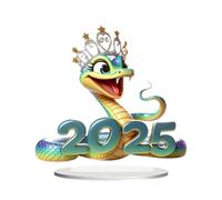 Year of the Snake Decoration - Acrylic Tiered Tray Sign | Chinese New Year Tabletop Centerpiece, Holiday Party Home Display, Festive Festival Symbol Decor for Kitchen, Office, Living Room, Seasonal