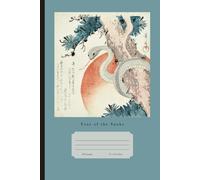 Year of the Snake Notebook: Traditional Vintage Japanese Style Journal. Zodiac Snake Aesthetic. Creme Lined Paper Personal Workbook for Students College University or Work