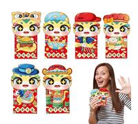 Year Of The Snake Red Envelopes - 6 Pack Spring Festival Money Packets | 2025 Cinese New Year Hong Bao Cash Envelopes | Snake Design Red Pockets for Wedding Party and Celebrations
