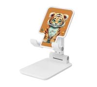 Year of the Tiger Divertente supporto per telefono cellulare con tigre per scrivania ad angolo regolabile in altezza supporto per telefono cellulare pieghevole supporto portatile per cellulare dock da