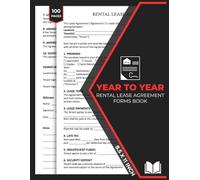 Year-to-Year Lease Agreement Forms Book: Annual Tenancy Agreement Form | Yearly Rental Contract Form Between Landlord and Tenant