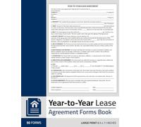 Year-to-Year Lease Agreement Forms Book: Annual Tenancy Agreement Form | Yearly Rental Contract Form Between Landlord and Tenant