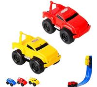 Yearpilrim Magnetic Wall Climbing Toy Car, Yearpilrim Car Toy Wall Climbing, Cars That Drive on Walls and Ceiling, Anti-Gravity Wall Climbing Magnetic Track Toy Car (Red+Yellow)