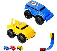 Yearpilrim Magnetic Wall Climbing Toy Car, Yearpilrim Car Toy Wall Climbing, Cars That Drive on Walls and Ceiling, Anti-Gravity Wall Climbing Magnetic Track Toy Car (Yellow+Blue)