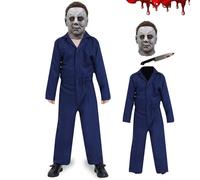 Yearsahrk Costume da Michael Myers per Bambini, Set Completo di 3 Pezzi con Maschera dell'Orrore Michael Myers, Tuta con Giocattolo Sanguinante, Costume per Carnevale e Halloween, Set per Cosplay