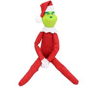 Yearsahrk Grinch - Peluche di Babbo Natale con Cappello di Natale (Rosso)