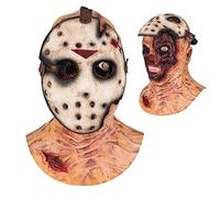 Yearsahrk JasonMaschera Horror Hockey Killer Scary Zombie Rotten Face Doppio Strato Spaventosa Halloween Costume Festa Carnevale Accessori di Scena