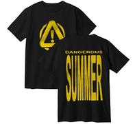 Yeat Dangerous Summer Merch - T-shirt unisex alla moda girocollo a maniche corte, Nero , S