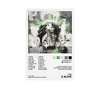 Yeat Poster 2 Alive Album Cover Poster Tela Decorazione Camera Da Letto Sport Paesaggio Ufficio Camera Decorazione Regalo Senza Cornice 30 x 45 cm (30 x 45 cm)
