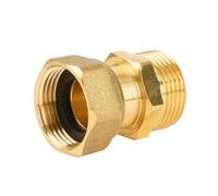YEAUPE PRO 1 Pezz Raccordo a vite in ottone su entrambi i lati uguali G3/4"x G3/4"(male Ø25,7mm x female Ø24mm),Raccordo a vite mobile in ottone passaggio di Tubi per Acqua, Aria, Olio