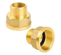 YEAUPE PRO 2 pezzi di prolunga di riduzione in otton,G3/4" a G1"(AG Ø 25,7mm x IG Ø 30,5mm), riduzione con anello di tenuta, per la conversione di giunti di tubi